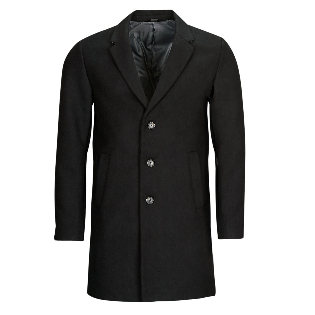 Mantella Uomo Jack & Jones  JJEMORRISON WOOL COAT SN  Nero