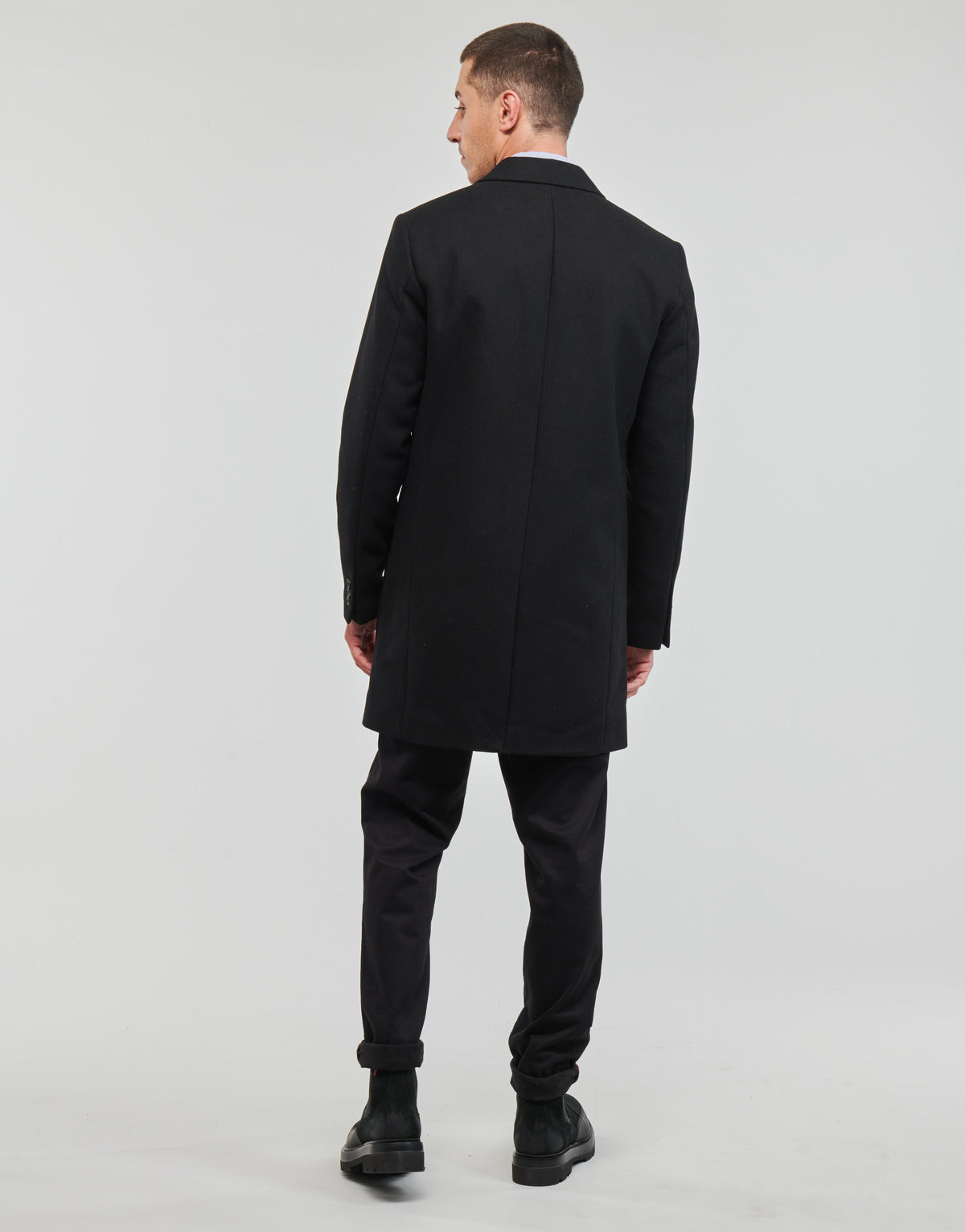 Mantella Uomo Jack & Jones  JJEMORRISON WOOL COAT SN  Nero