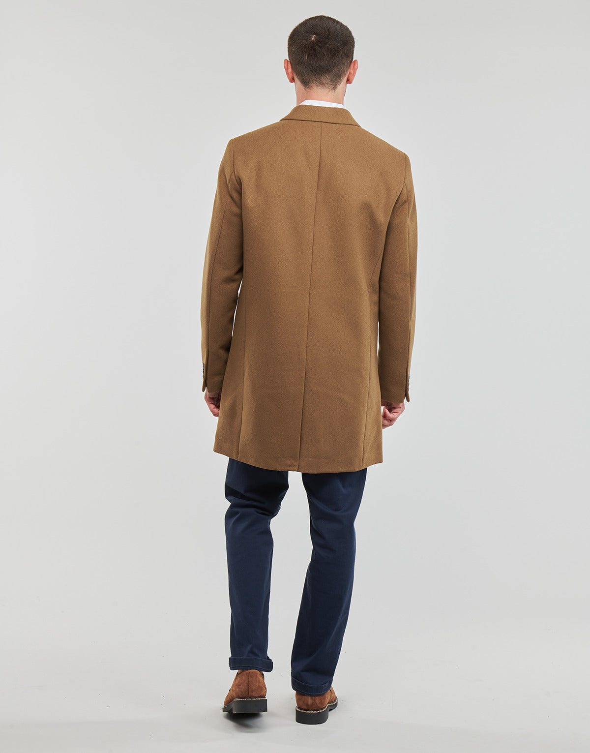 Mantella Uomo Jack & Jones  JJEMORRISON WOOL COAT SN  Marrone