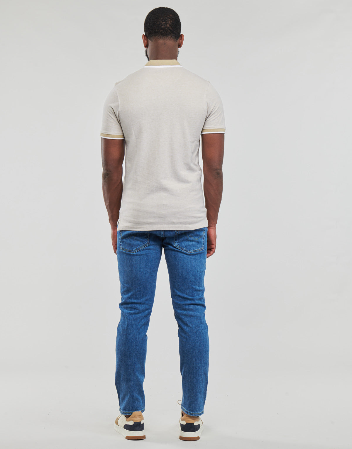 Polo Uomo Jack & Jones  JJEPAULOS POLO SS  Beige