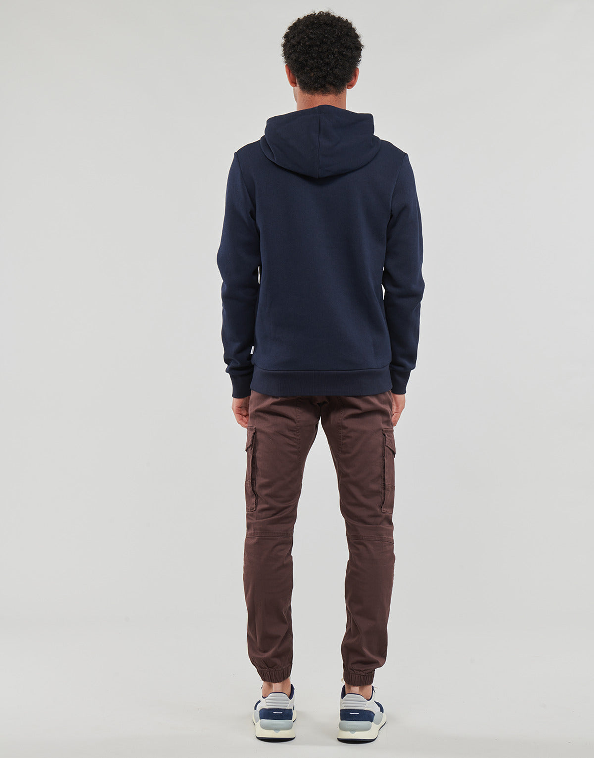 Felpa Uomo Jack & Jones  JJELOGO SWEAT HOOD 2 COL 23/24  Marine