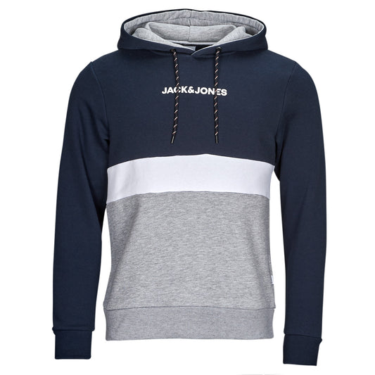 Felpa Uomo Jack & Jones  JJEREID BLOCKING SWEAT HOOD  Multicolore