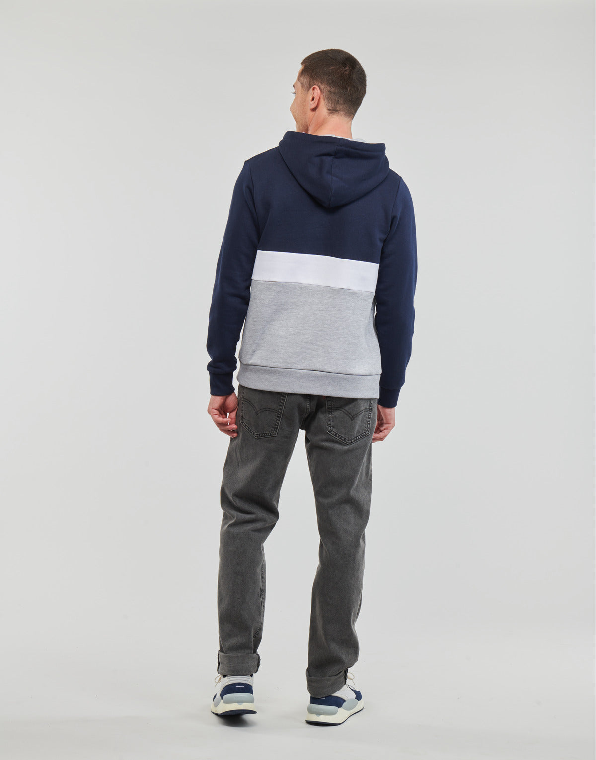 Felpa Uomo Jack & Jones  JJEREID BLOCKING SWEAT HOOD  Multicolore