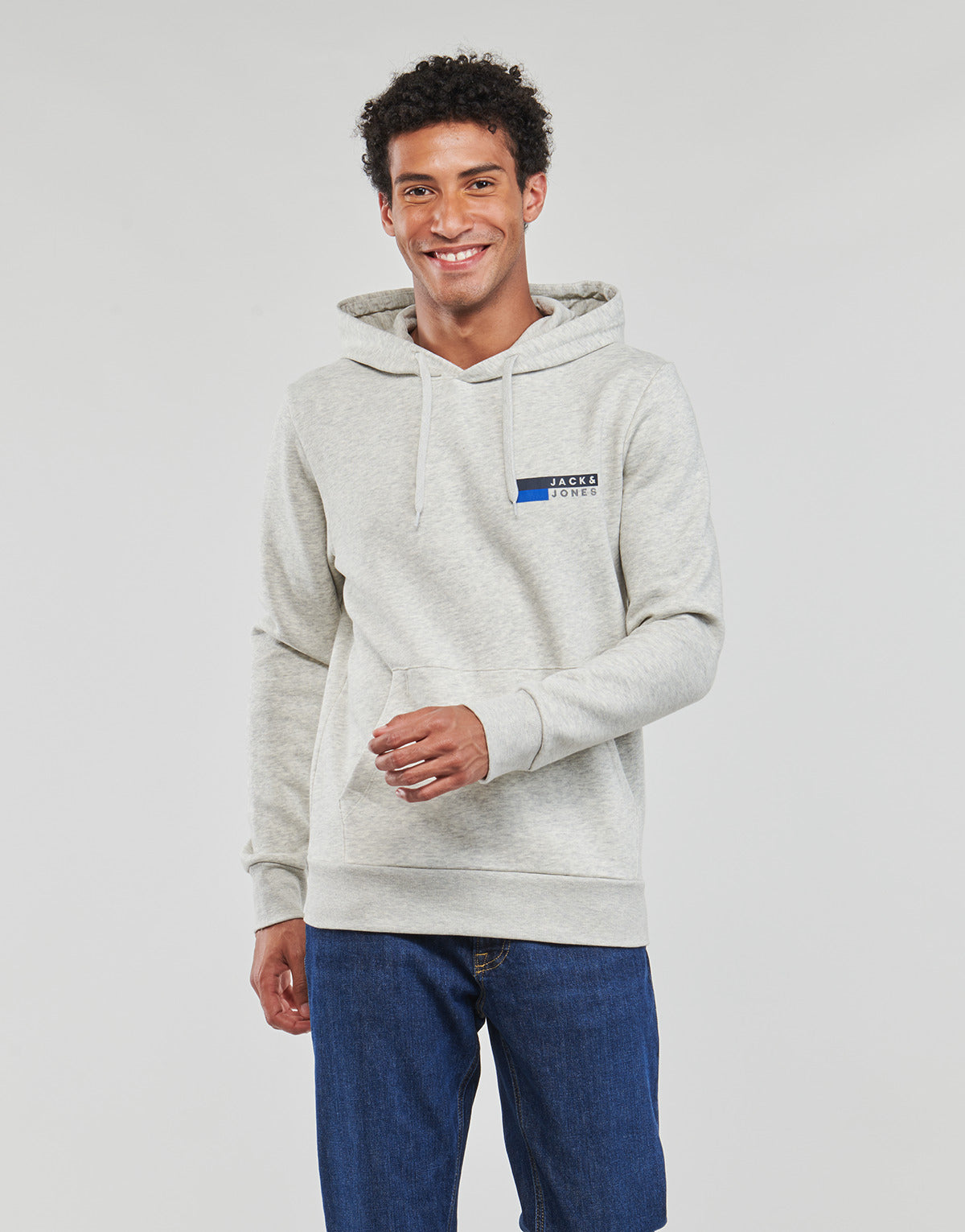 Felpa Uomo Jack & Jones  JJECORP LOGO SWEAT HOOD PLAY  Bianco