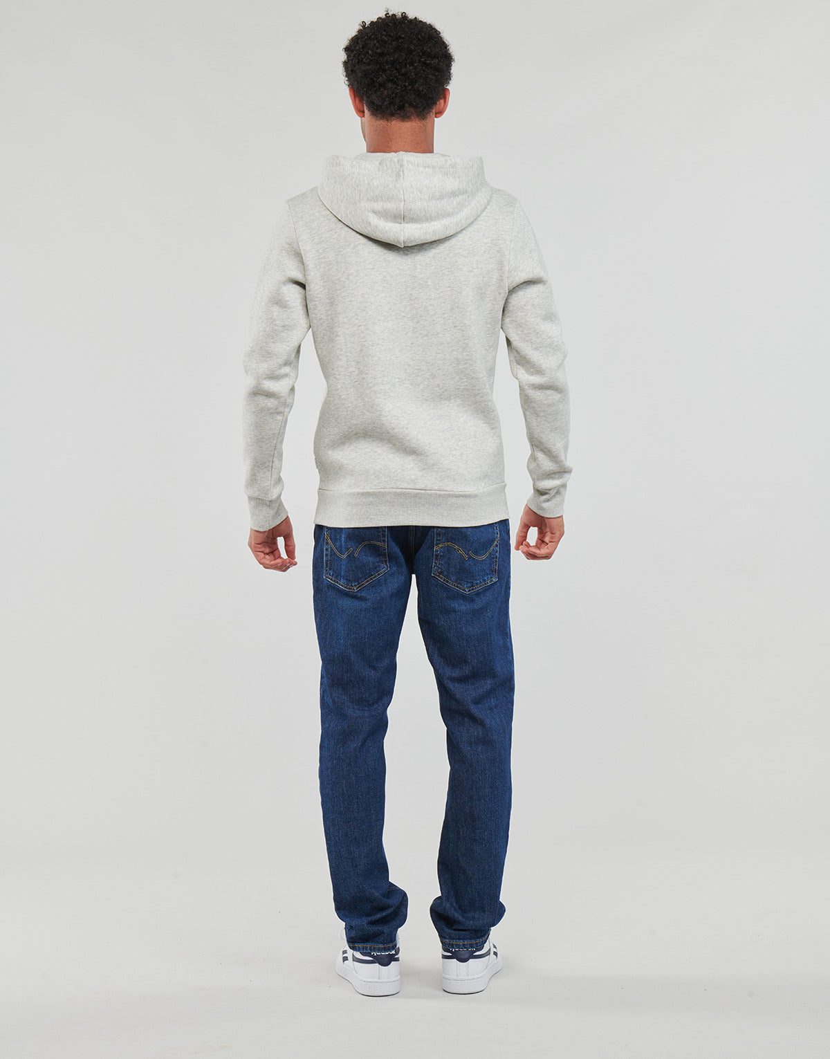 Felpa Uomo Jack & Jones  JJECORP LOGO SWEAT HOOD PLAY  Bianco