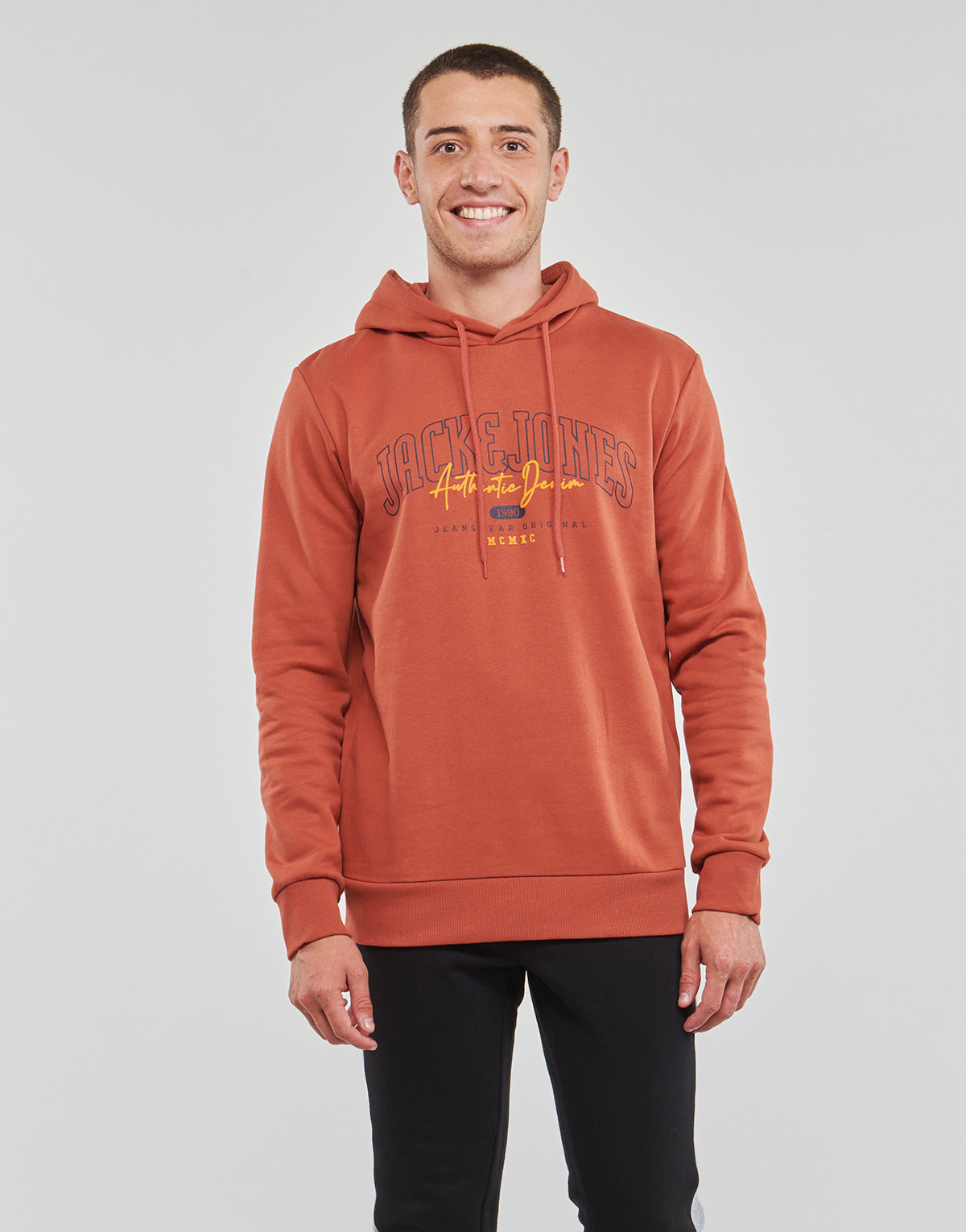 Felpa Uomo Jack & Jones  JJLARRY SWEAT HOOD  Bordeaux