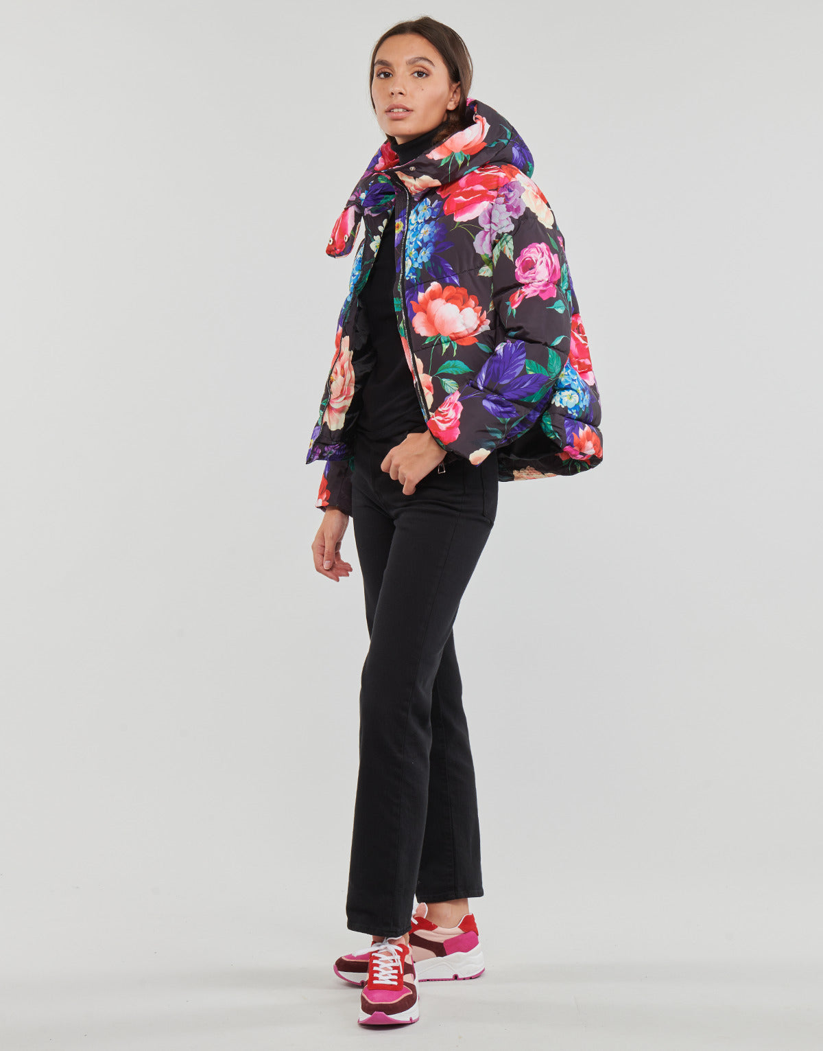 Piumino Donna Derhy  FALBALA PARKA  Multicolore