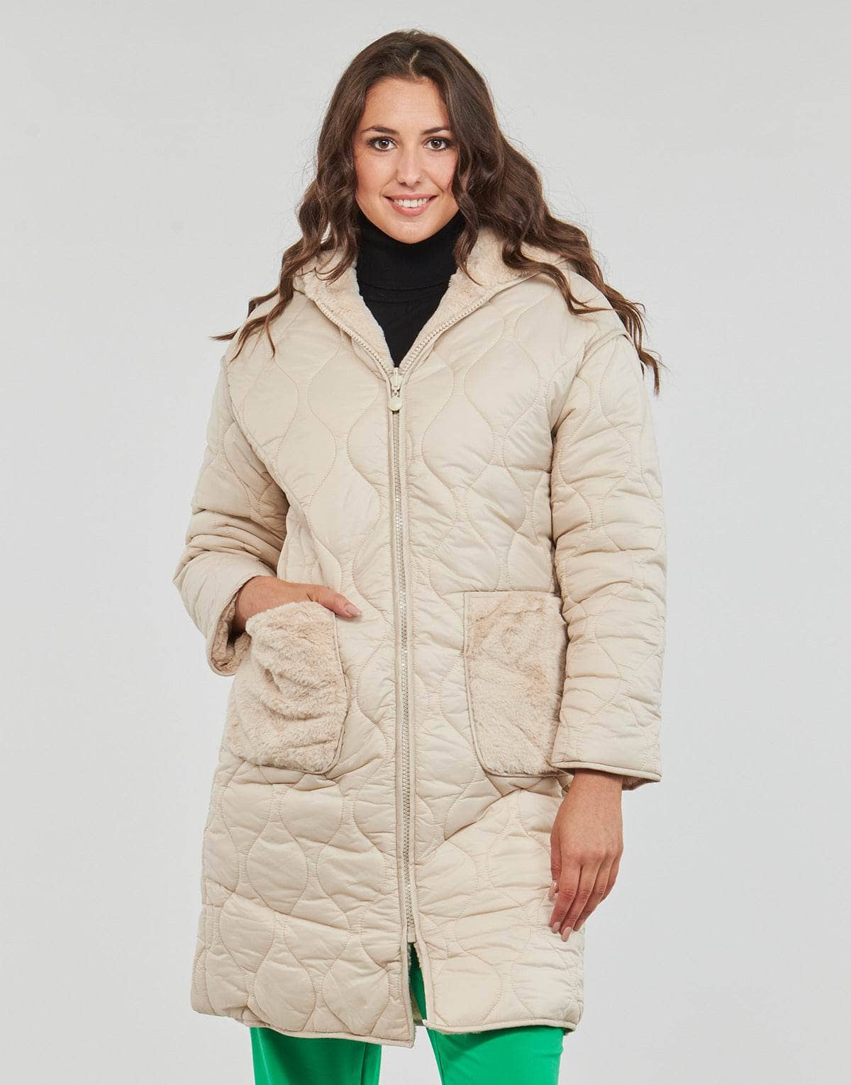 Mantella Donna Derhy  FAUSTINE PARKA  Beige