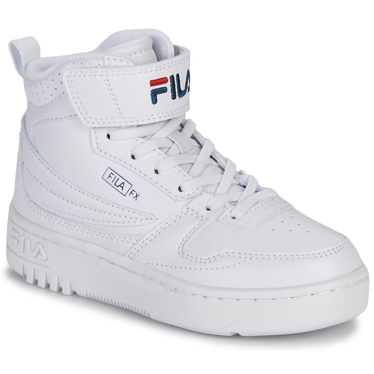 Scarpe bambini ragazzo Fila  FXVENTUNO VELCRO MID KIDS  Bianco