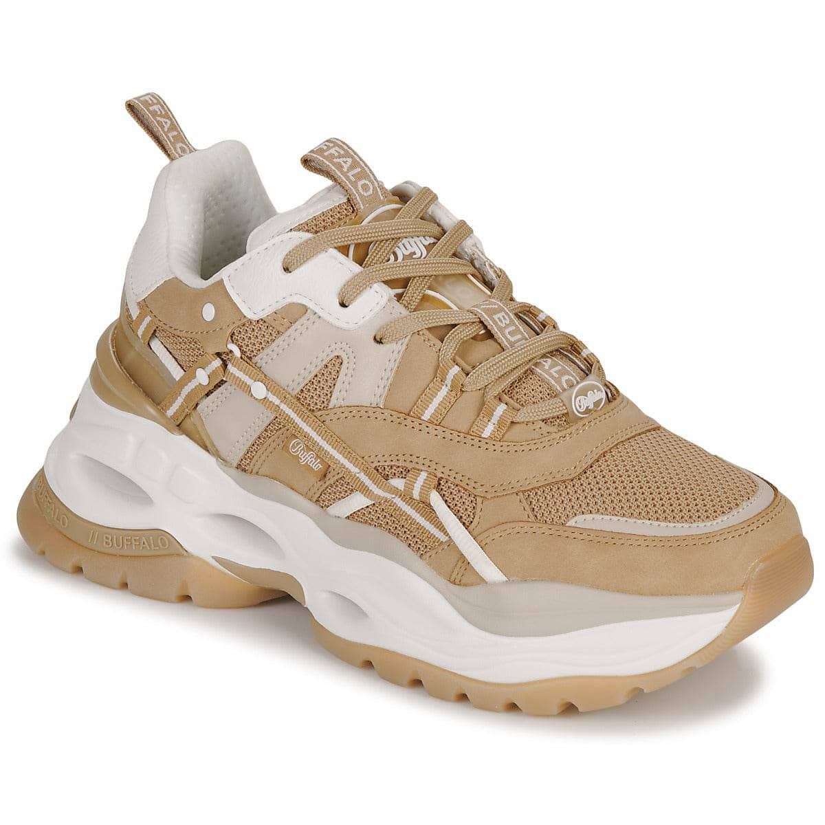 Sneakers basse Donna Buffalo  TRIPLET HOLLOW  Beige