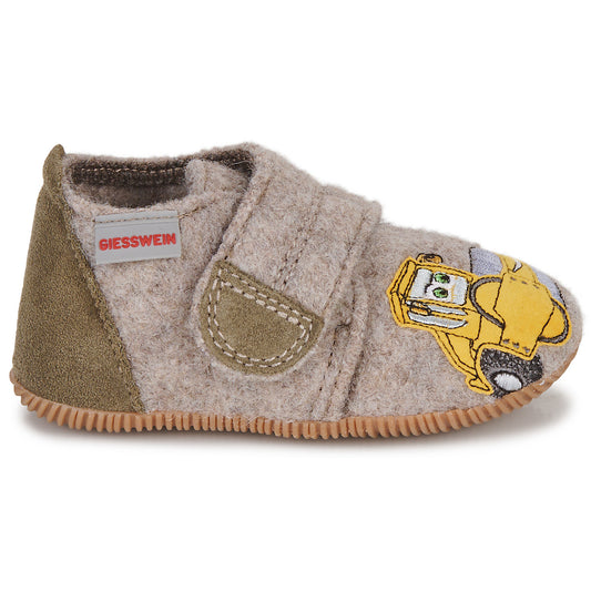 Pantofole bambini ragazzo Giesswein  OFFENBURG  Beige