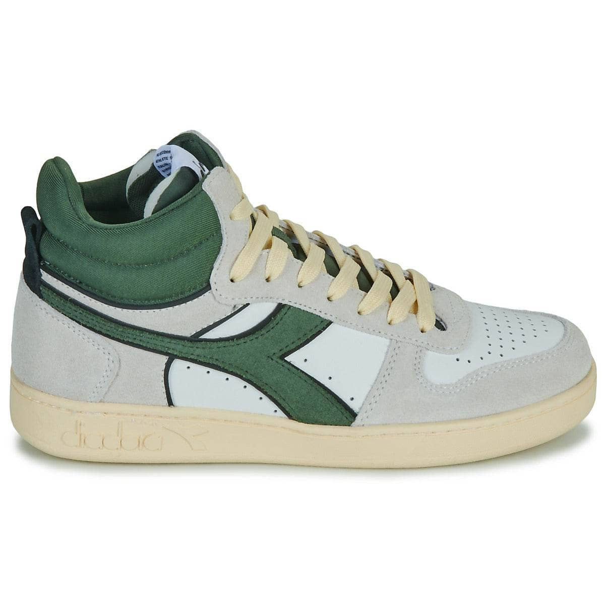 Sneakers alte Uomo Diadora  MAGIC BASKET DEMI CUT SUEDE LEATHER  Bianco