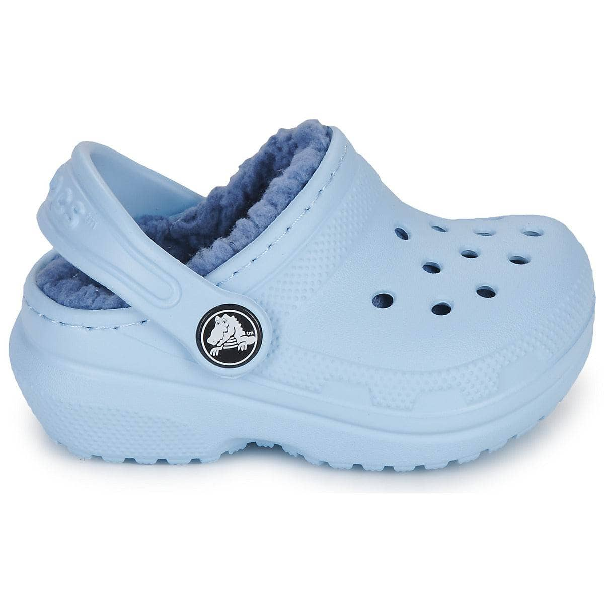 Scarpe bambini ragazza Crocs  Classic Lined Clog T  Blu