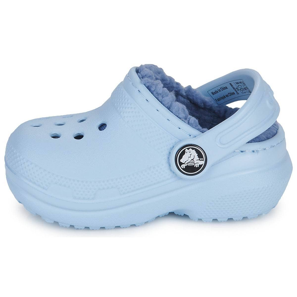 Scarpe bambini ragazza Crocs  Classic Lined Clog T  Blu