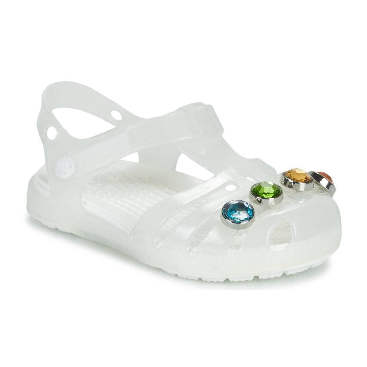 Sandali bambini ragazza Crocs  Isabella Charm Sandal T  Bianco