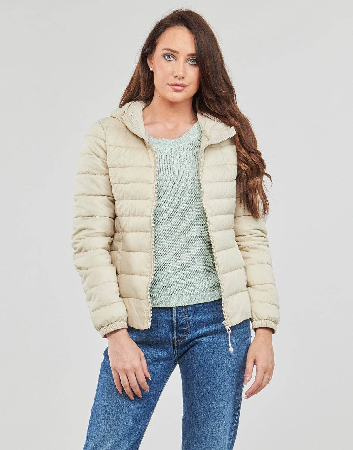 Piumino Donna Only  ONLTAHOE HOOD JACKET OTW  Beige