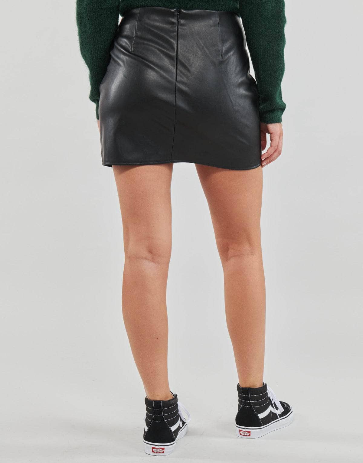 Gonna Donna Only  ONLLENI FAUX LEATHER SLIT SKIRT PNT  Nero