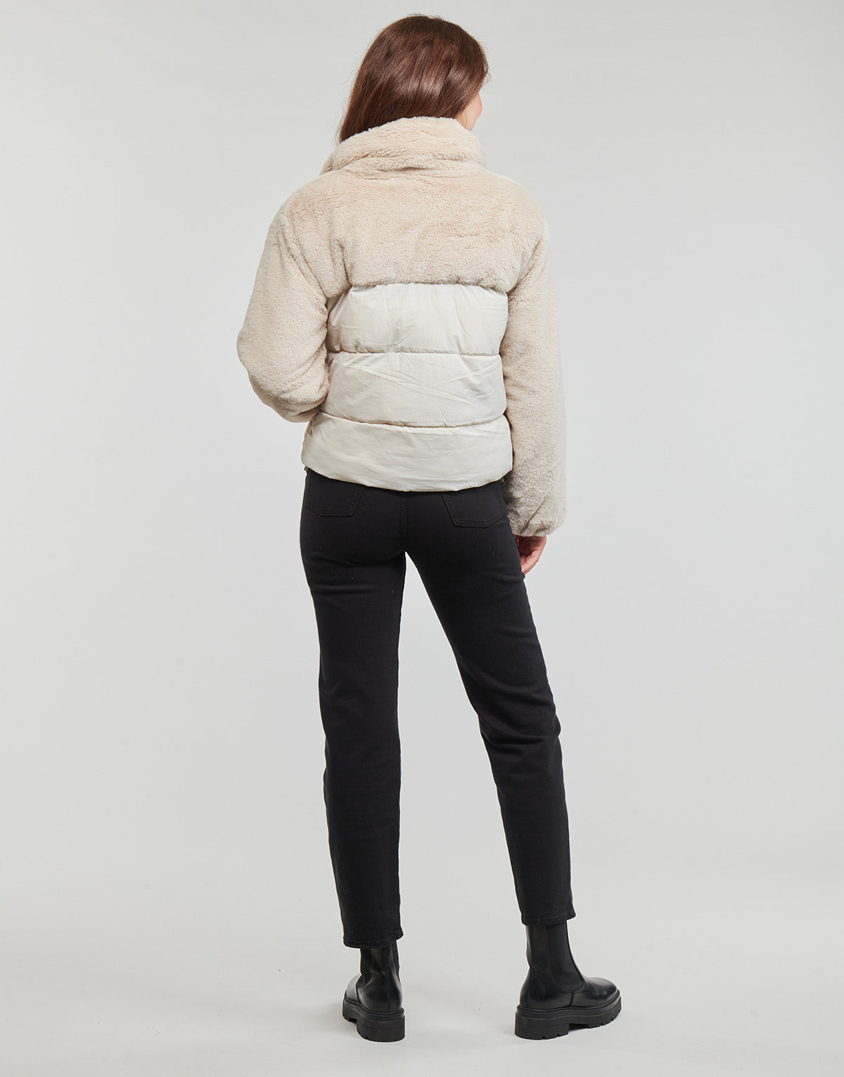 Piumino Donna Only  ONLWANJA FUR PUFFER MIX JACKET CC OTW  Beige