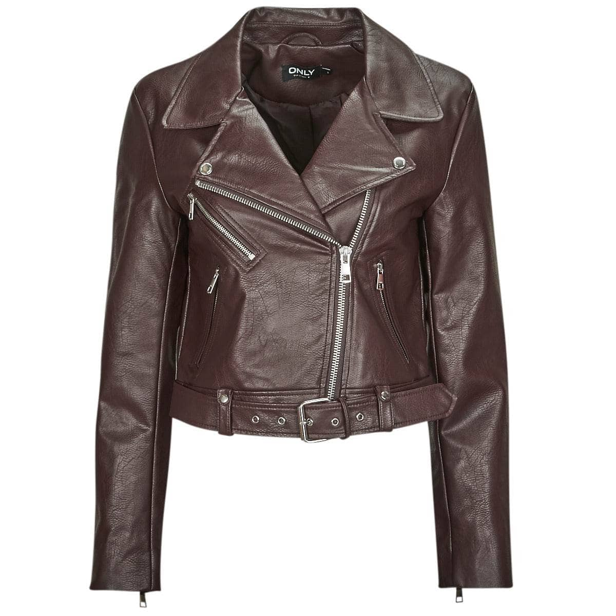 Giacca in pelle Donna Only  ONLNEWVERA FAUX LEATHER BIKER CC OTW  Marrone