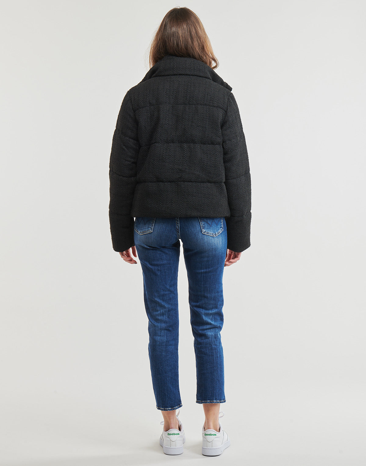 Piumino Donna Only  ONLWIKI BOUCLE MIX PUFFER JACKET OTW  Nero