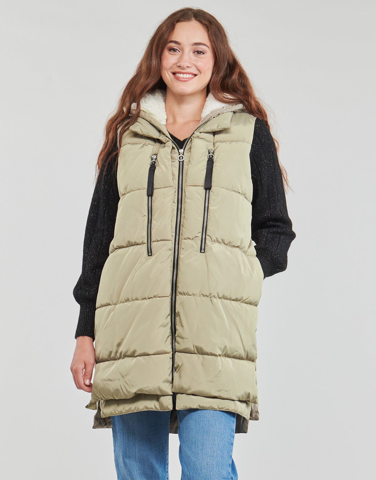 Piumino Donna Only  ONLNEWNORA PUFFER WAISTCOAT CC OTW  Beige