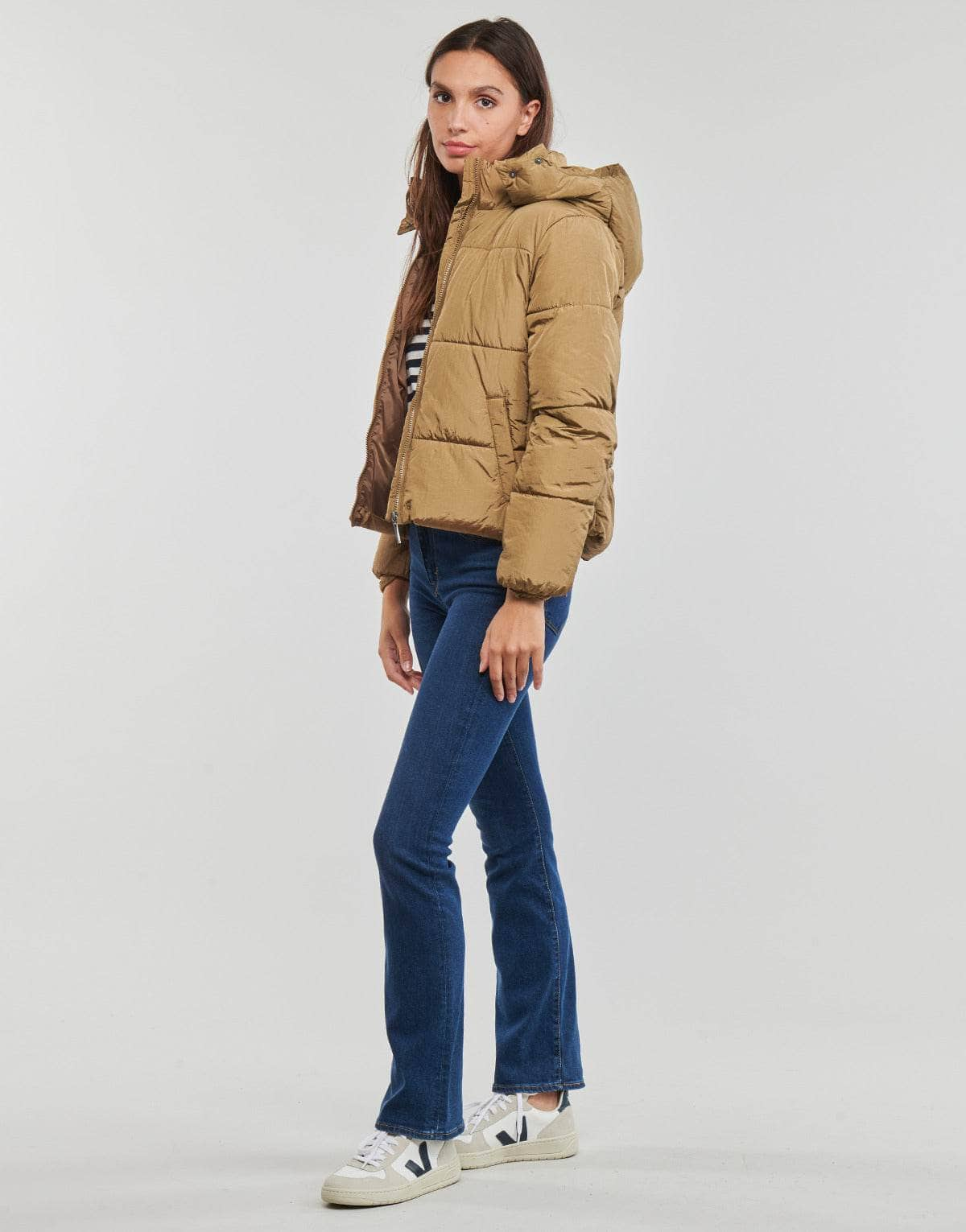 Piumino Donna Only  ONLCALLIE FITTED PUFFER JACKET CC OTW  Beige