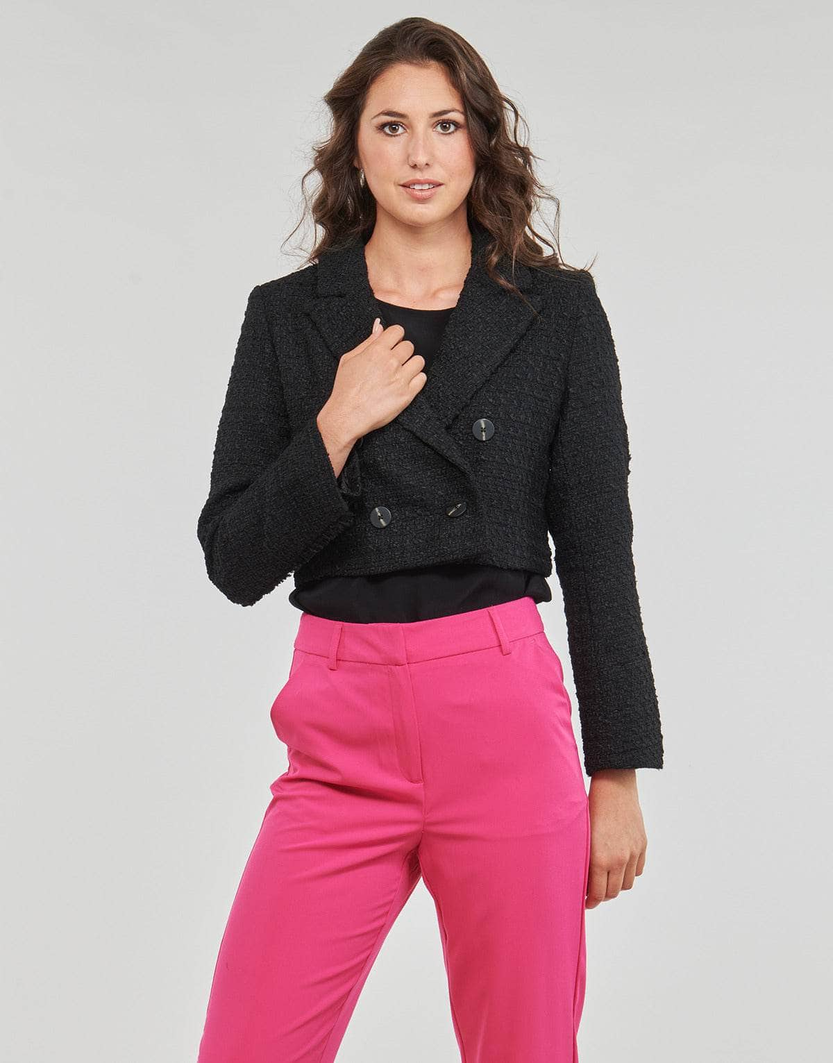 Giacca Donna Only  ONLNEWKENNEDY BOUCLE BLAZER OTW  Nero