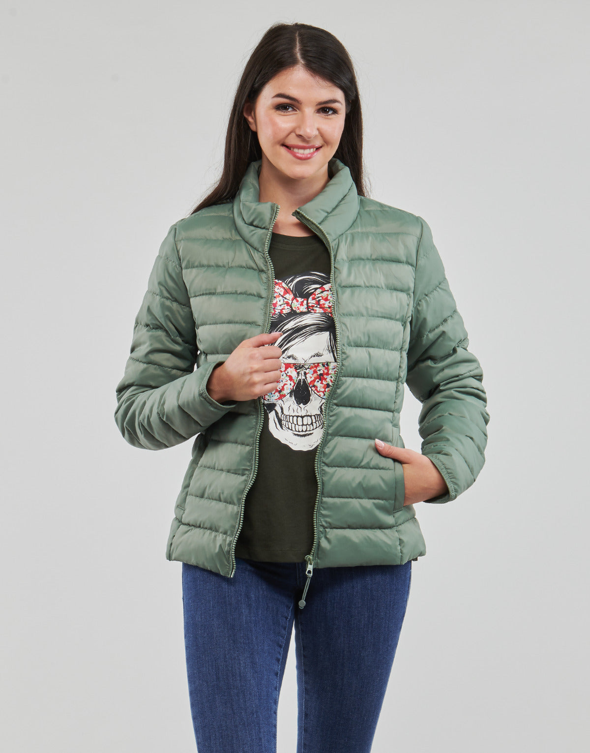 Piumino Donna Only  ONLNEWTAHOE QUILTED JACKET OTW  Verde