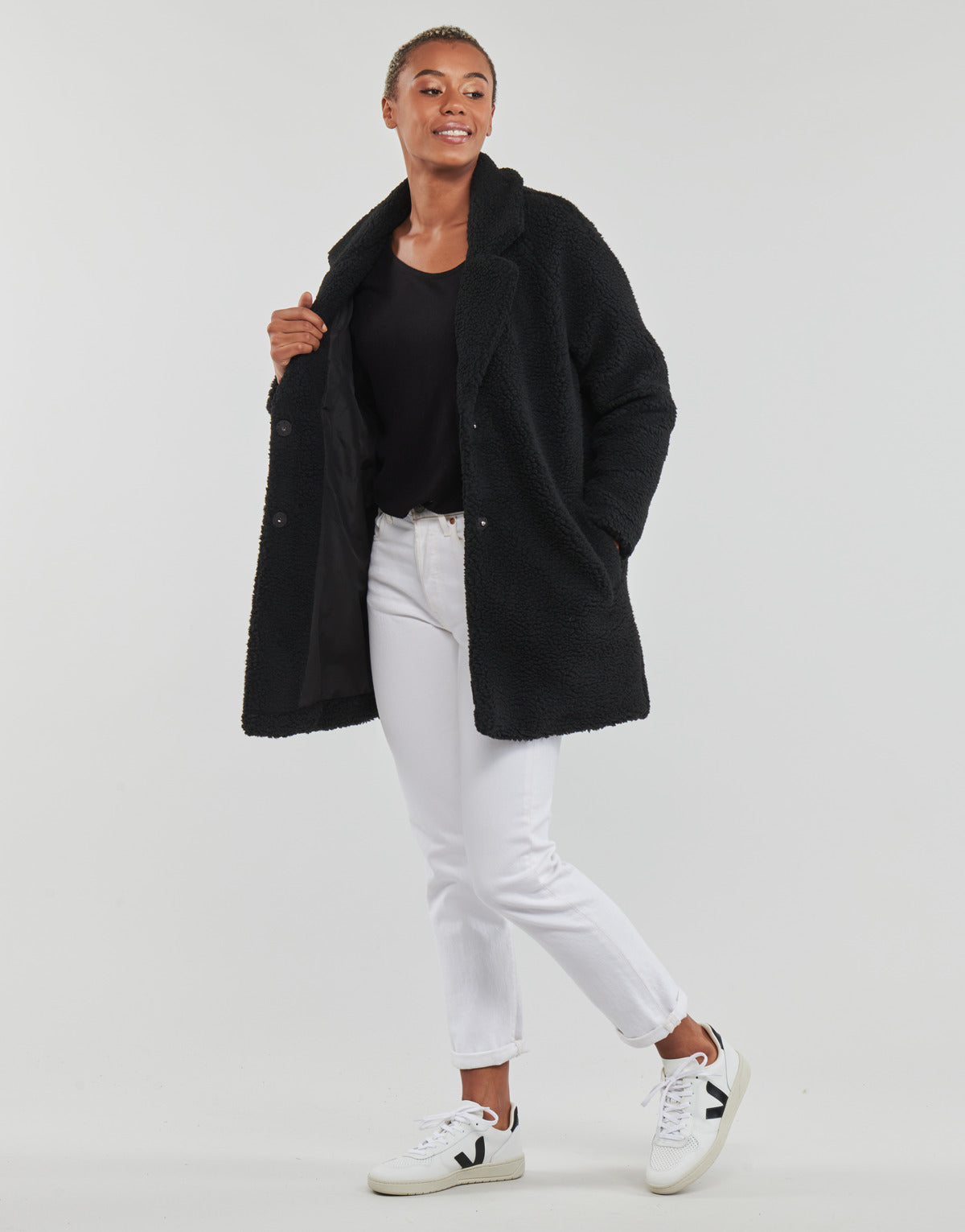 Mantella Donna Only  ONLNEWAURELIA SHERPA COAT CC OTW  Nero