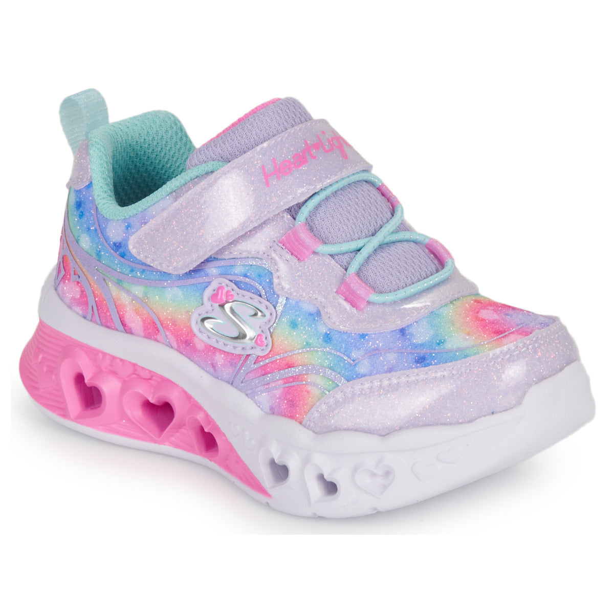 Scarpe bambini ragazza Skechers  FLUTTER HEART LIGHTS  Argento