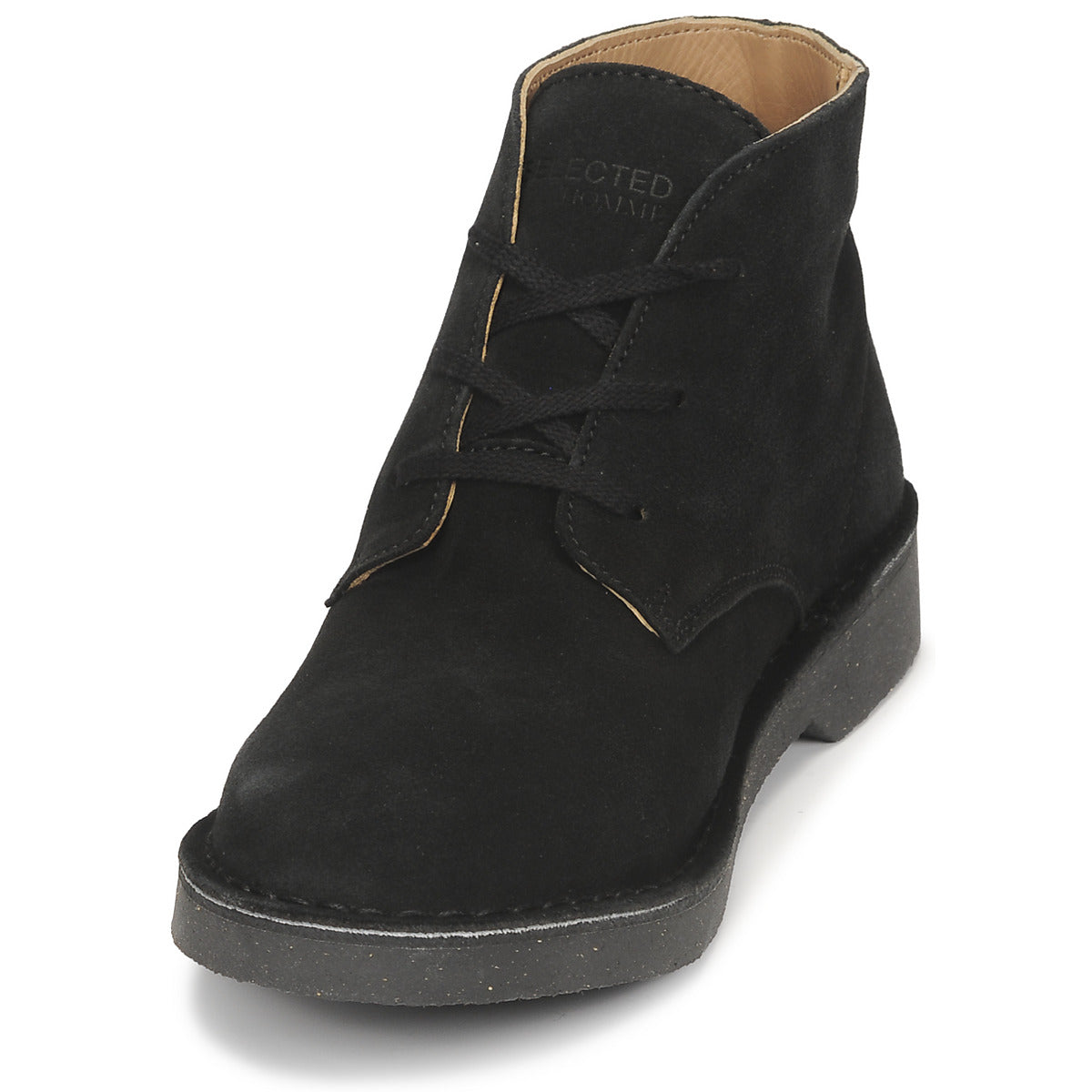 Stivaletti Uomo Selected  SLHRIGA NEW SUEDE DESERT BOOT  Nero