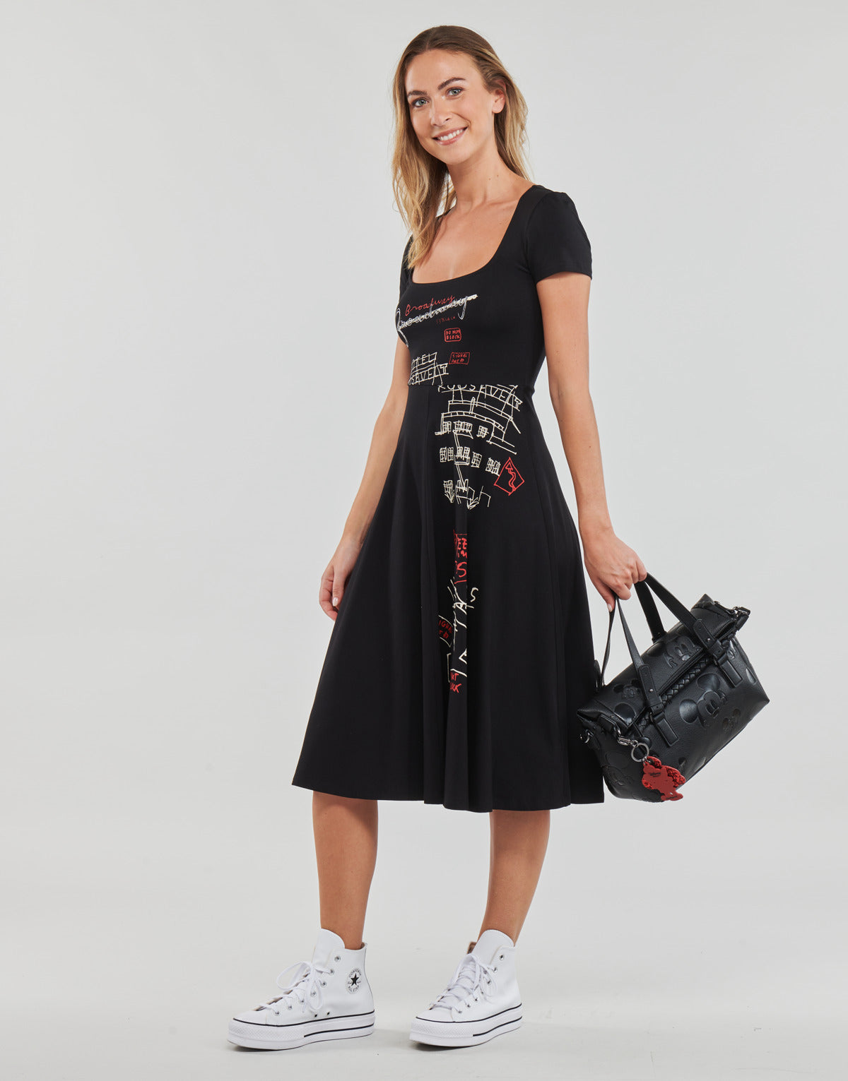 Abito lungo Donna Desigual  BROADWAY ROAD  Nero