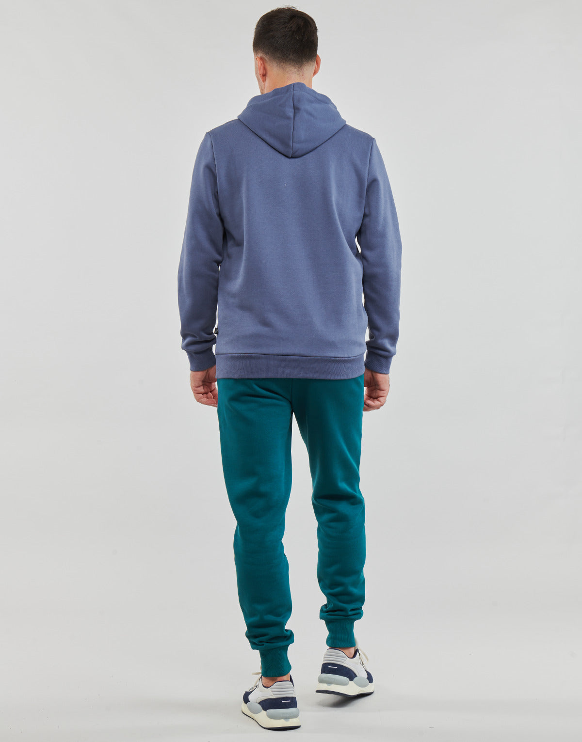 Felpa Uomo Puma  ESS  2 COL SMALL LOGO HOODIE FL  Blu