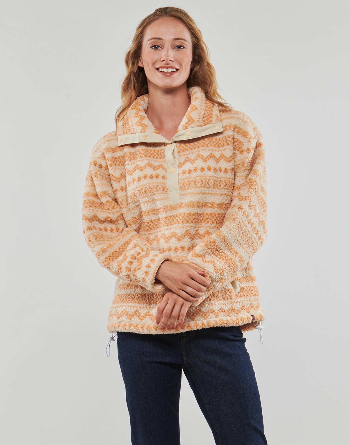 Felpa Donna Rip Curl  LA ISLA POLAR FLEECE  Beige