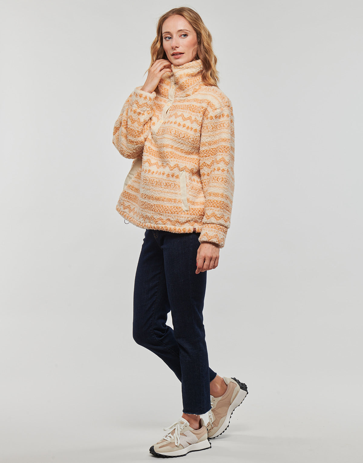 Felpa Donna Rip Curl  LA ISLA POLAR FLEECE  Beige