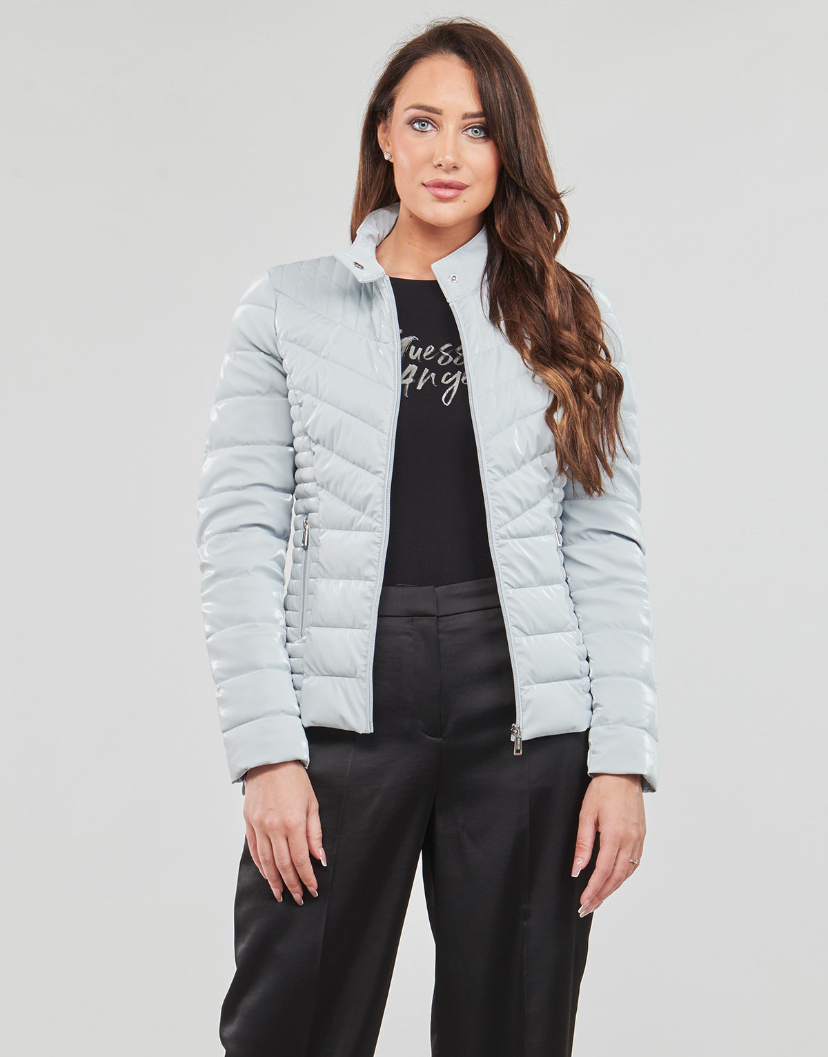 Piumino Donna Guess  NEW VONA JACKET  Grigio