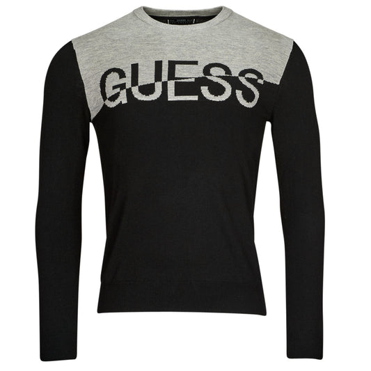 Maglione Uomo Guess  ALEX LS CN LOGO SWEATER  Nero