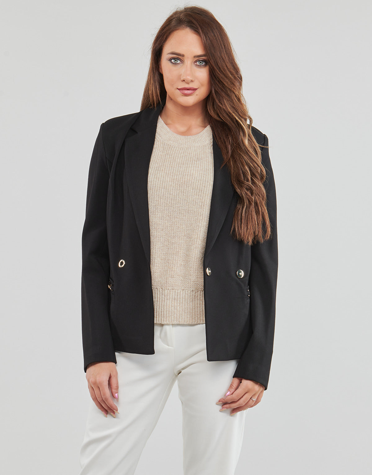 Giacca Donna Guess  ADELE CHAIN BLAZER  Nero