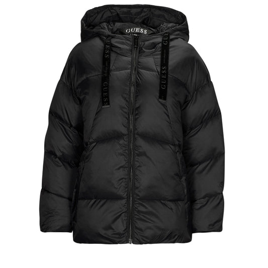 Piumino Donna Guess  LETIZIA HOODED PUFFA  Nero