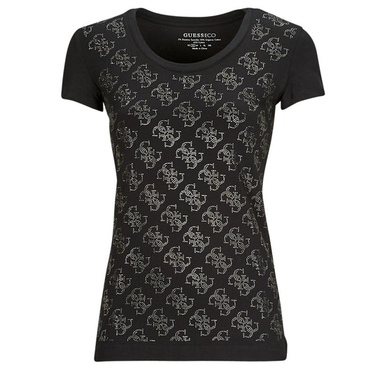 T-shirt Donna Guess  SS VN 4G ALLOVER TEE  Nero