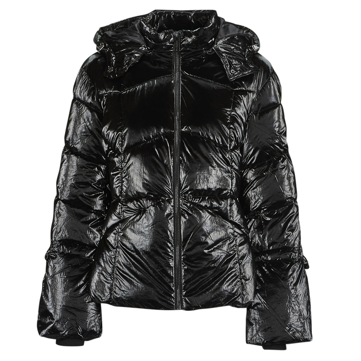 Piumino Donna Guess  PALOMA SHORT PUFFA JACKET  Nero