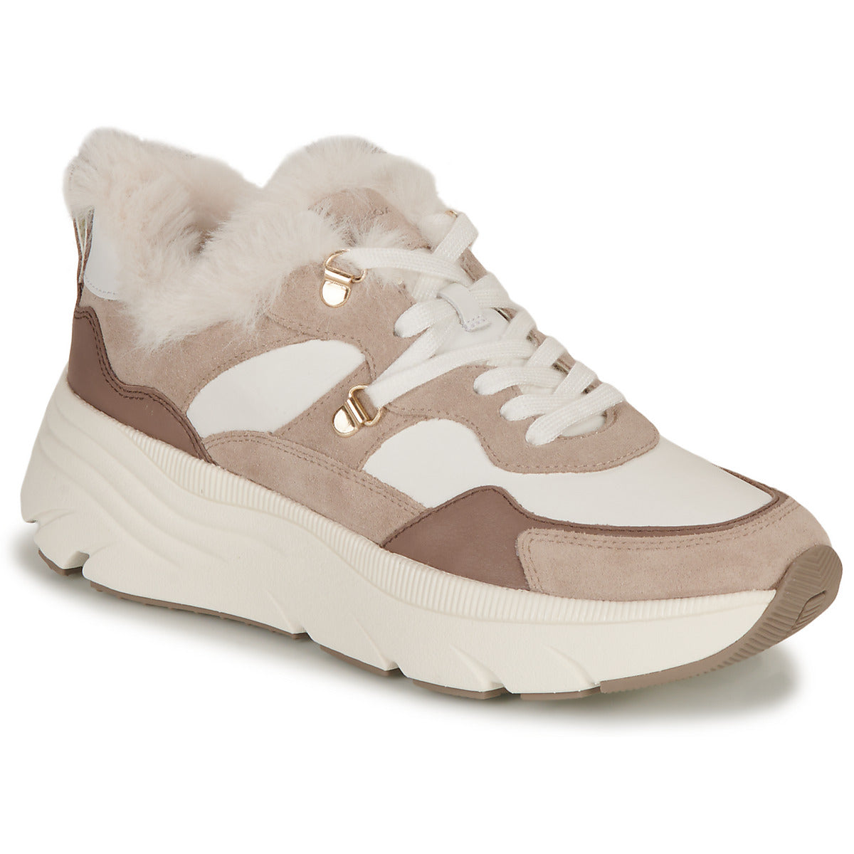 Sneakers alte Donna Geox  D DIAMANTA  Beige