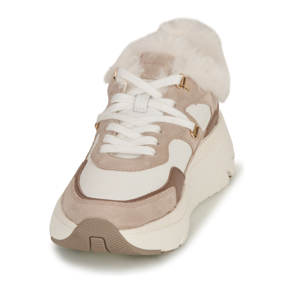 Sneakers alte Donna Geox  D DIAMANTA  Beige