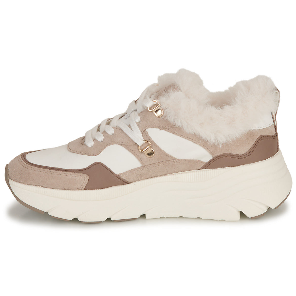 Sneakers alte Donna Geox  D DIAMANTA  Beige