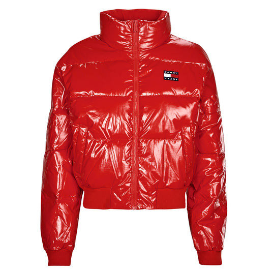 Piumino Donna Tommy Jeans  TJW BADGE GLOSSY PUFFER  Rosso