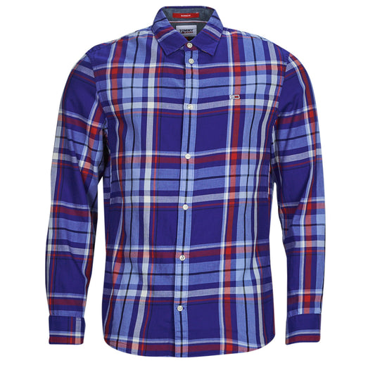 Camicia a maniche lunghe Uomo Tommy Jeans  TJM CLSC ESSENTIAL CHECK SHIRT  Marine