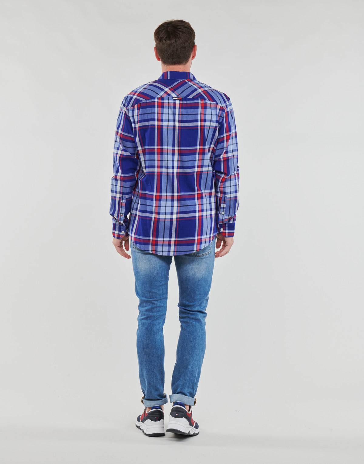 Camicia a maniche lunghe Uomo Tommy Jeans  TJM CLSC ESSENTIAL CHECK SHIRT  Marine