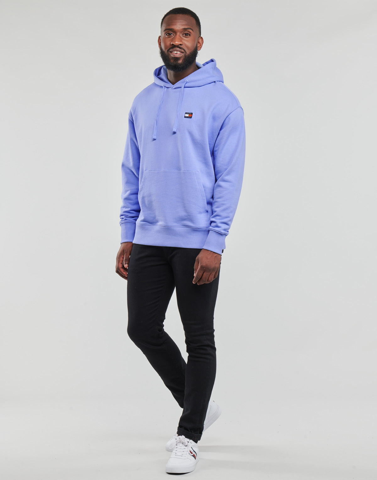 Felpa Uomo Tommy Jeans  TJM RLX XS BADGE HOODIE  Blu