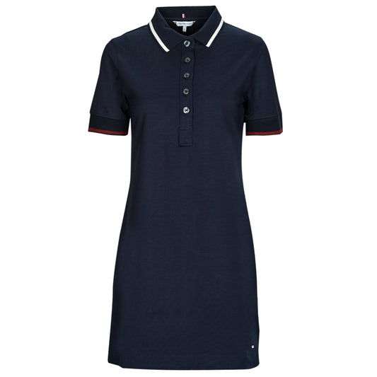 Abito corto Donna Tommy Hilfiger  REG SPLIT GLB STP POLO DRS SS  Marine