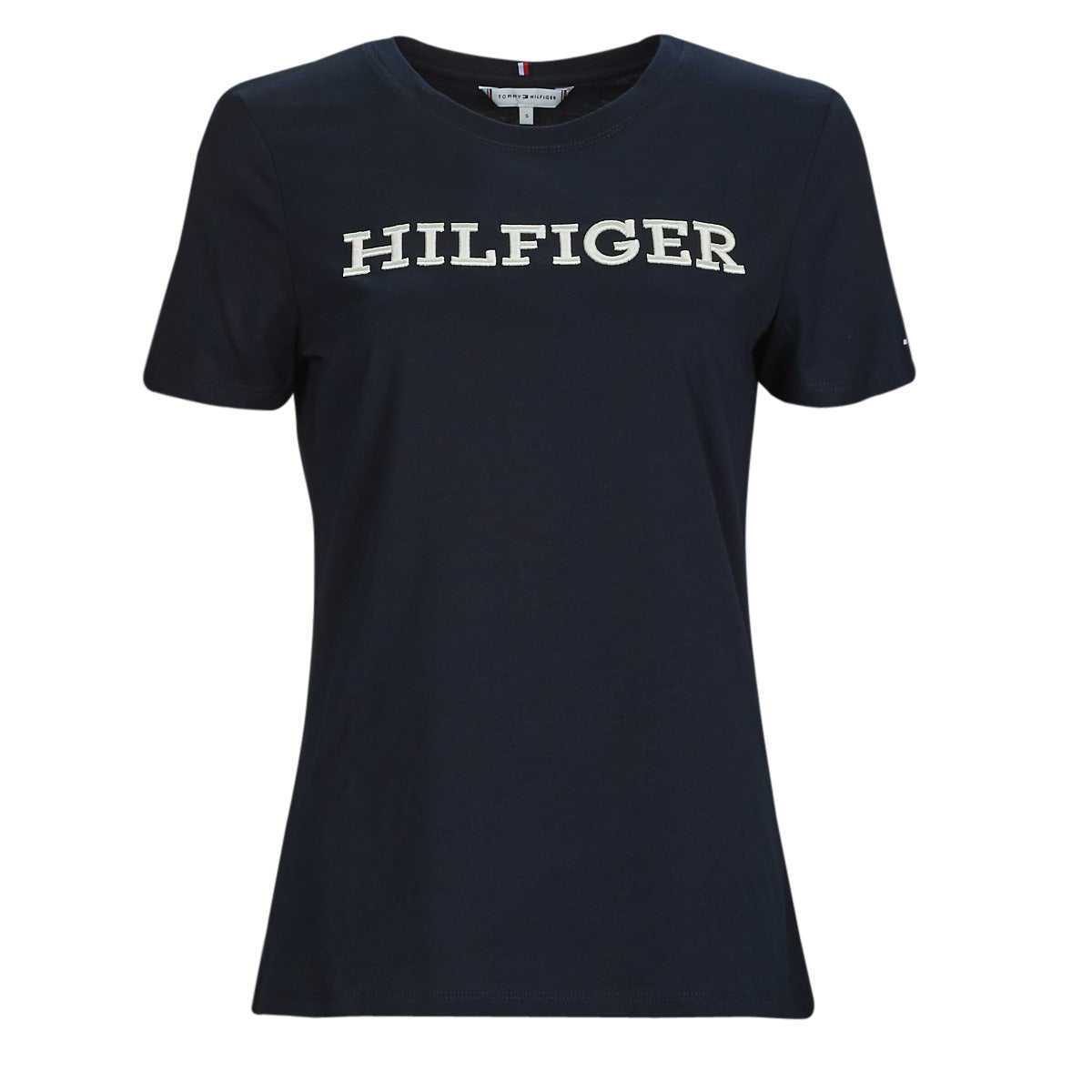 T-shirt Donna Tommy Hilfiger  REG MONOTYPE EMB C-NK SS  Marine